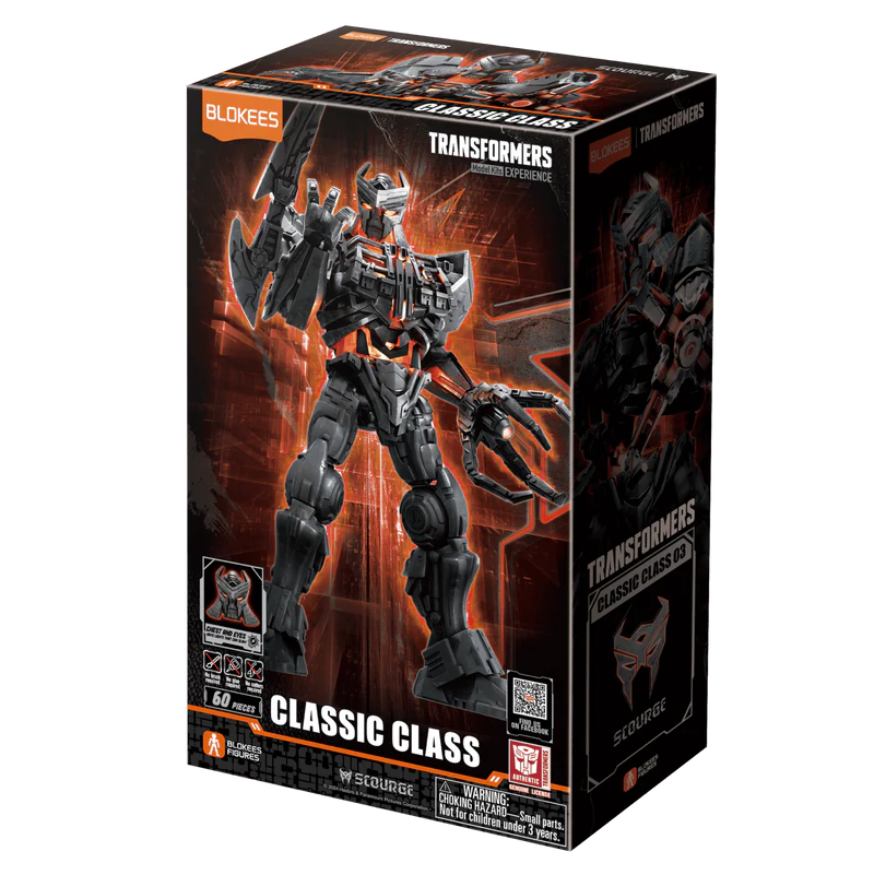 Blokees Figures - Transformers (Model Kit)  71143 - Classic Class(CC) 03 - Scourge (13cm) （Luminous Eyes & Chest）