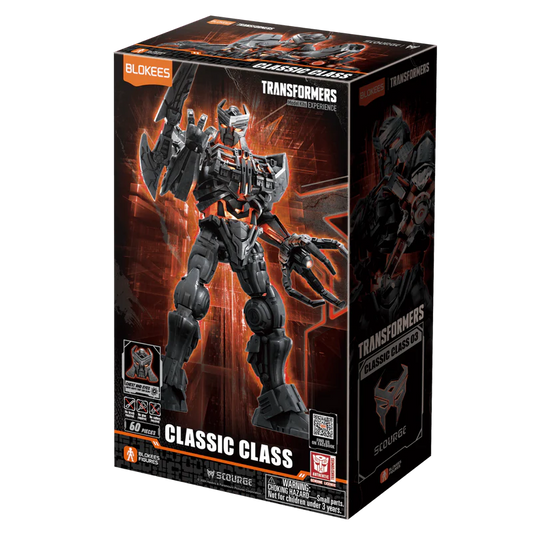 Blokees Figures - Transformers (Model Kit)  71143 - Classic Class(CC) 03 - Scourge (13cm) （Luminous Eyes & Chest）