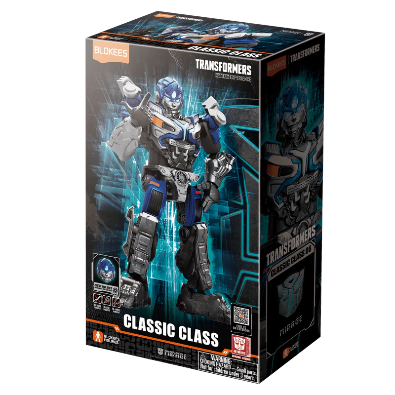 Blokees Figures - Transformers (Model Kit)  71151 - Classic Class(CC) 06 - Mirage(10cm) （Luminous Eyes & Chest）