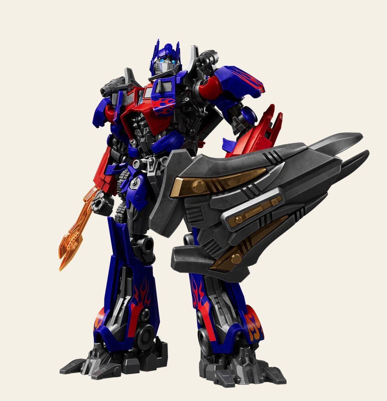 Blokees Figures Transformers 71187 Classic Class 21 DOTM  Optimus Prime Jet Wing (Model Kit-Luminous Eyes）