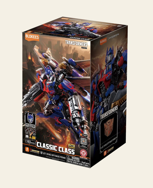 Blokees Figures Transformers 71187 Classic Class 21 DOTM  Optimus Prime Jet Wing (Model Kit-Luminous Eyes）