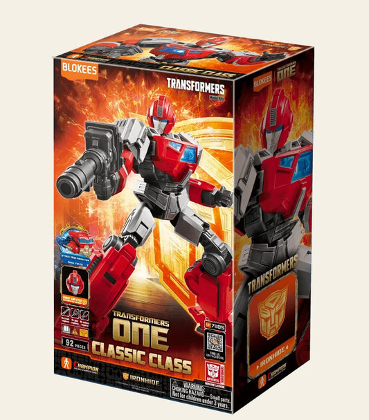 Blokees Figures Transformers 71185 Classic Class 19 ONE Ironhide Model Kit-Luminous Eyes